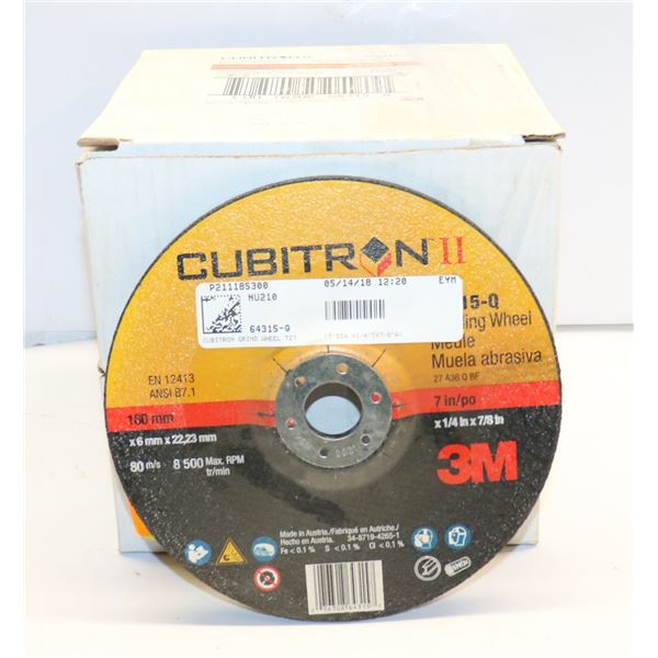 2 CASES OF CUBITRON DEPRESSED CENTER GRINDING