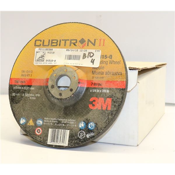 CASE OF 10 CUBITRON DEPRESSED GRINDING WHEEL T-27