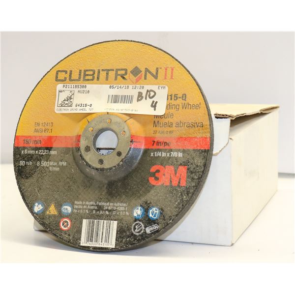 CASE OF 10 CUBITRON DEPRESSED GRINDING WHEEL T-27