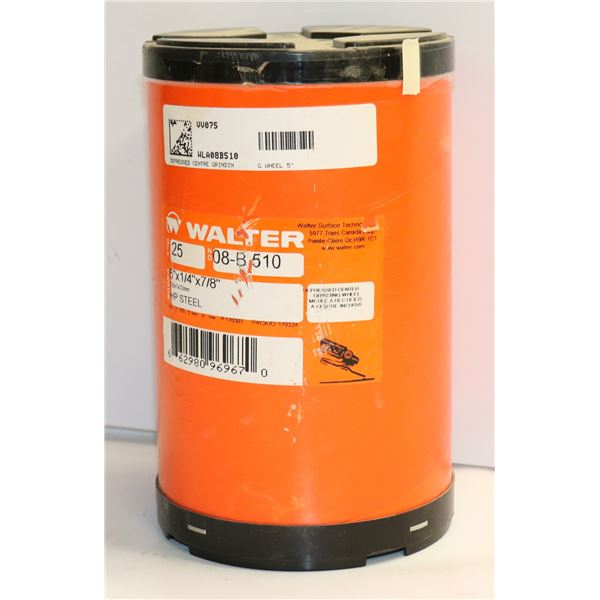 CASE OF 25 WALTER DEPRESSED CENTER GRINDING WHEEL