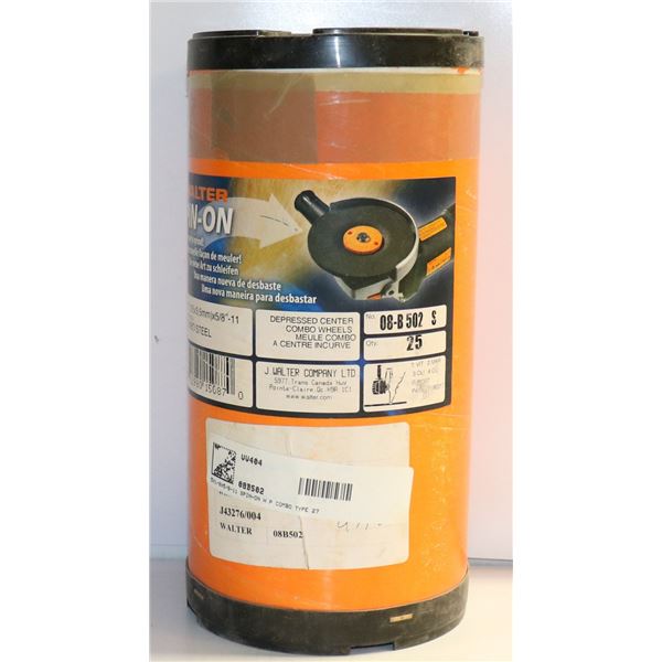 CASE OF 25 WALTER DEPRESSED CENTER COMBO WHEELS