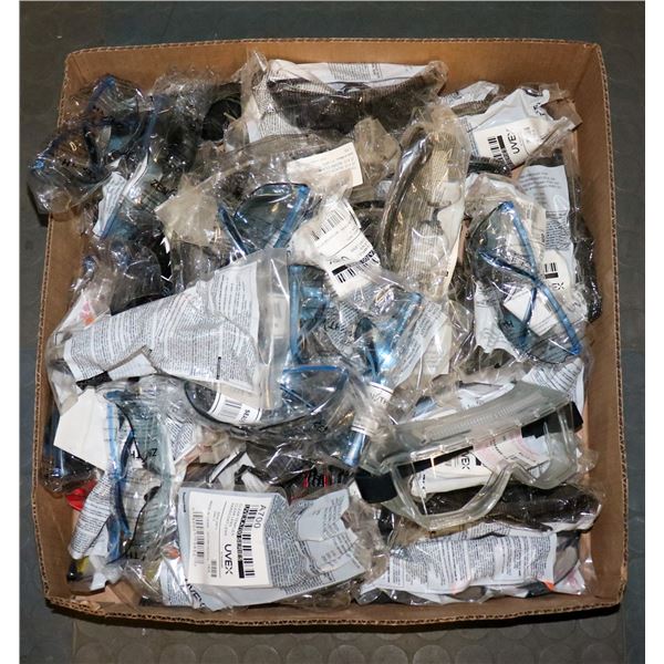 FLAT OF ASSORTED SAFETY GLASSES
