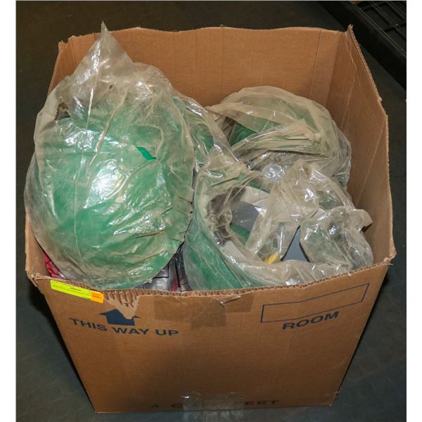 BOX FULL OF NEW HARD HATS
