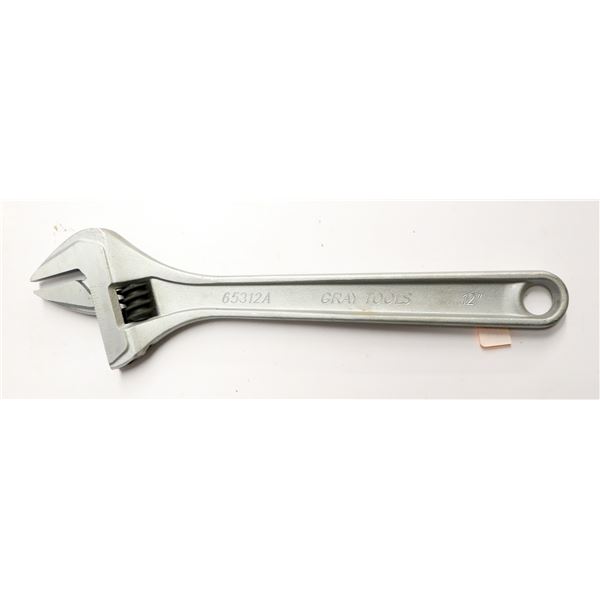 GRAY TOOLS 12"  ADJUSTABLE WRENCH