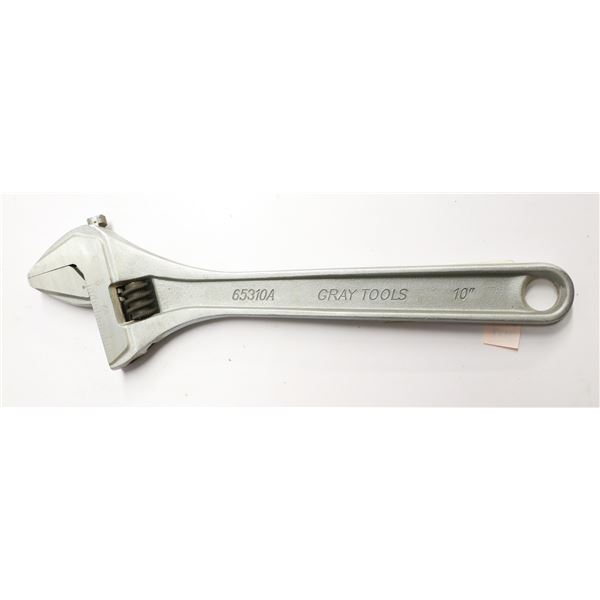 GRAY TOOLS 10" ADJUSTABLE WRENCH
