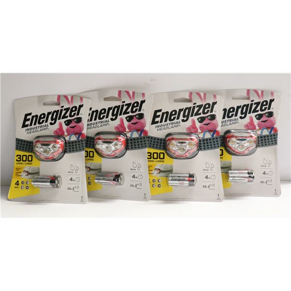CASE OF 4 ENERGIZER INDUSTRIAL HEADLAMPS W/