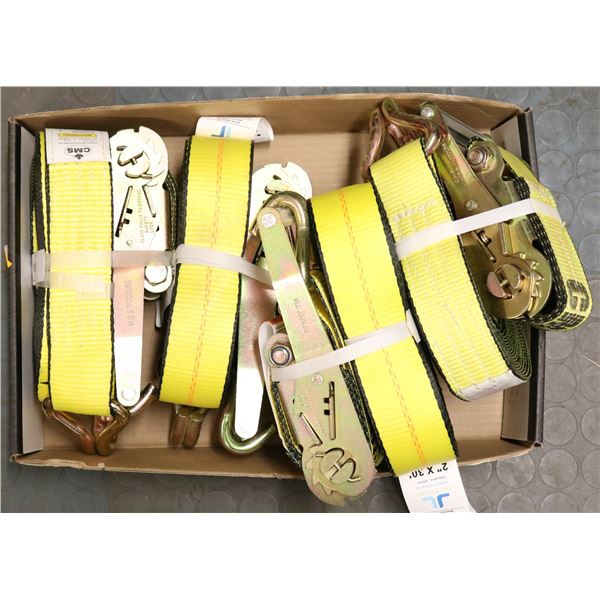 LOT OF FOUR 2" X 30' RATCHET STRAPS