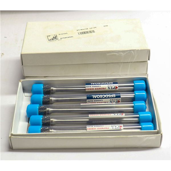 4 BOXES OF CARBIDE BURR SF5DC6OAL 5 BITS PER BOX