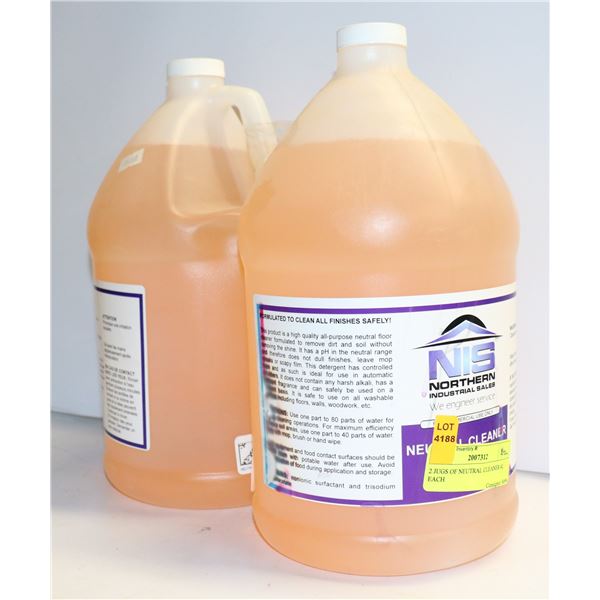 2 JUGS OF NEUTRAL CLEANER 4L EACH