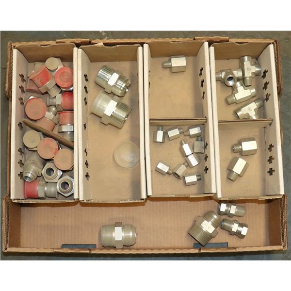 FLAT LOT OF ASSORTED CONNECTERS & ADAPTERS