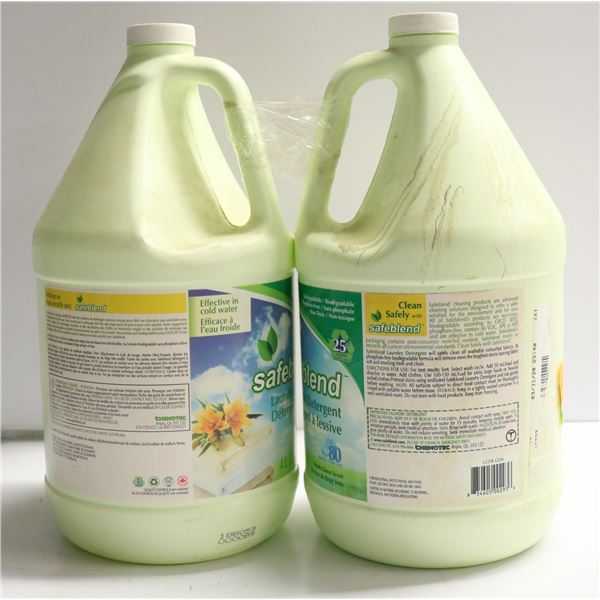 2 JUGS OF SAFEBLEND LAUNDRY DETERGENT FRESH LINEN