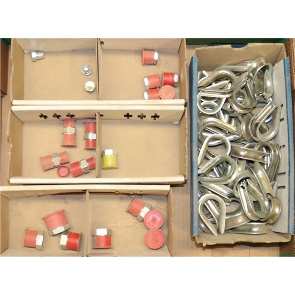 FLAT OF ASSORTED ADAPTERS & THIMBLES