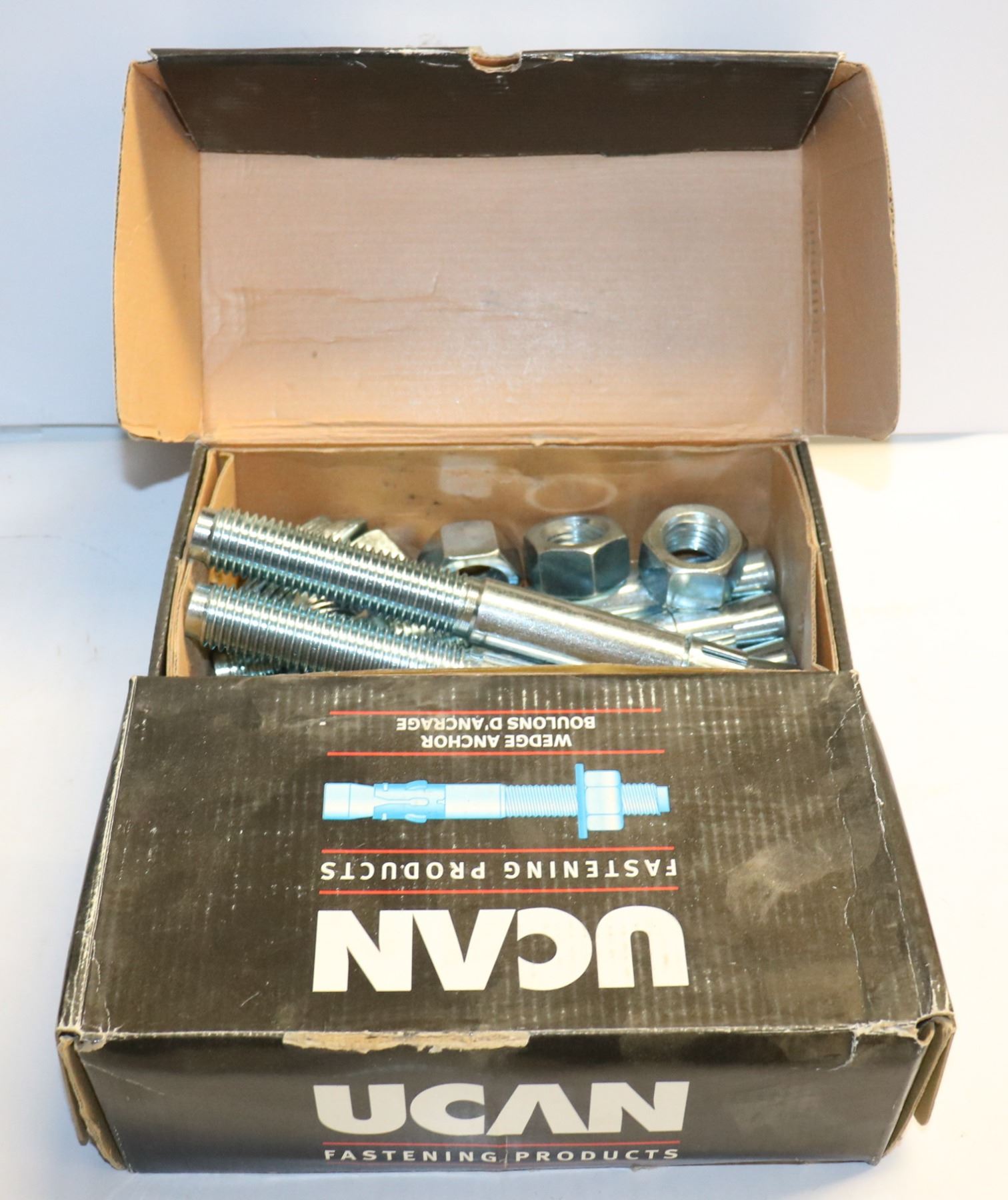 2 BOXES OF WEDGE ANCHORS DRILL SIZE 1" MIN EMBED