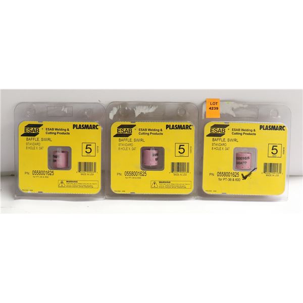 3 PACKS OF ESAB BAFFLE SWIRL STANDARD 8 HOLE X