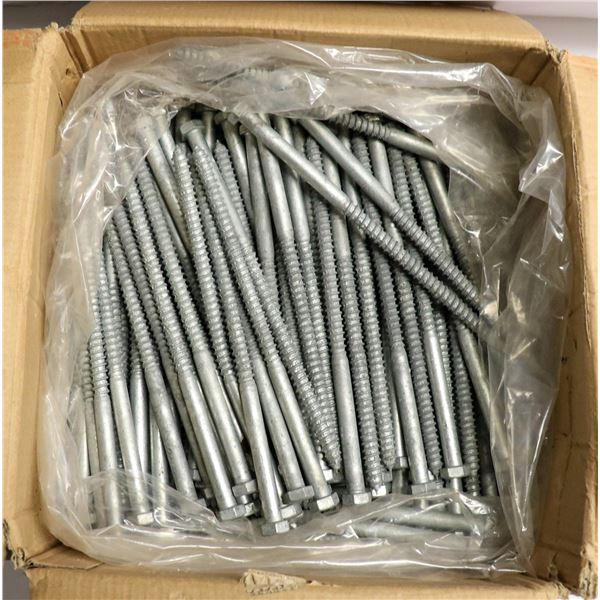 BOX OF HEX LAG SCREW 3/8 X 8"