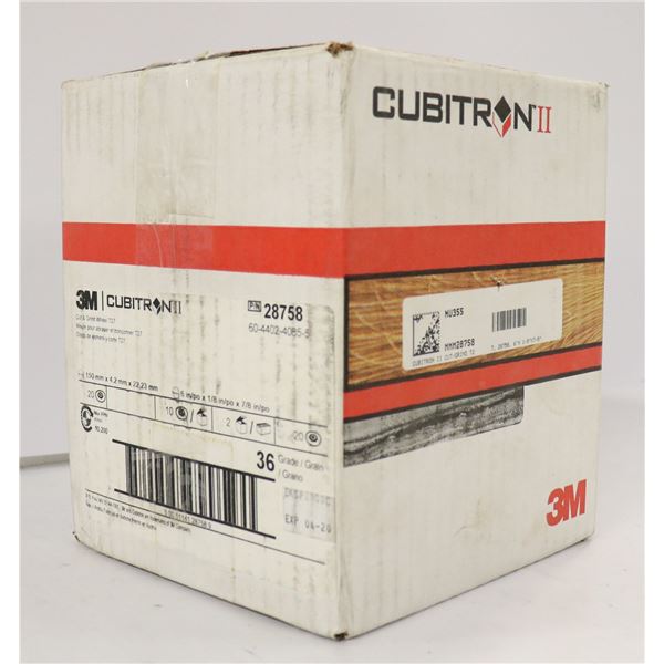 CASE OF 20 CUBITRON DEPRESSED CENTER GRINDING