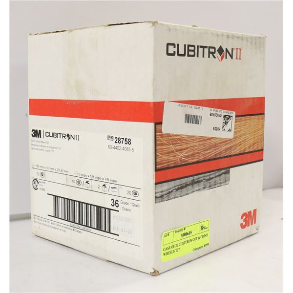 CASE OF 20 CUBITRON CUT & GRIND WHEELS T27