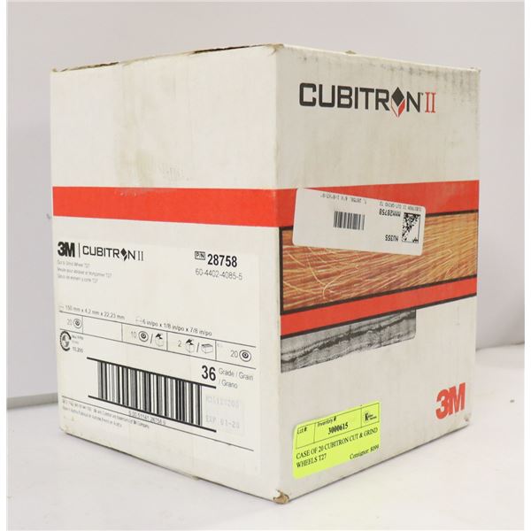 CASE OF 20 CUBITRON CUT & GRIND WHEELS T27