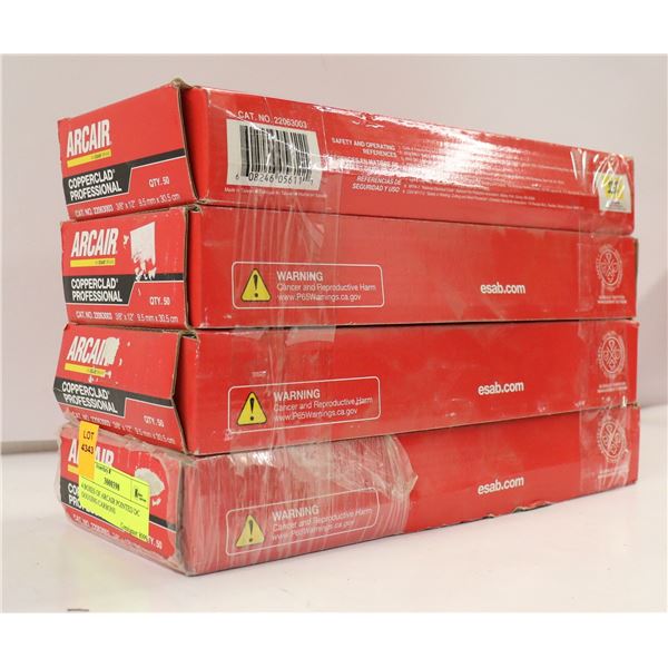 4 BOXES OF ARCAIR POINTED DC GOUGING CARBONS
