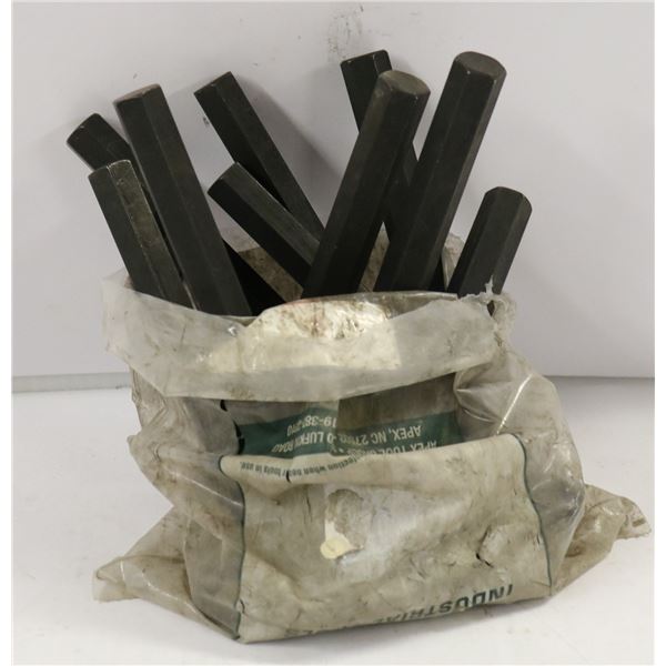 BAG OF EIGHT 5/8" HEX KEYS