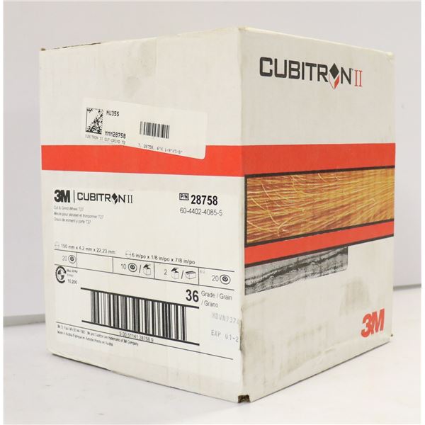 CASE OF 20 CUBITRON CUT & GRIND WHEELS T27