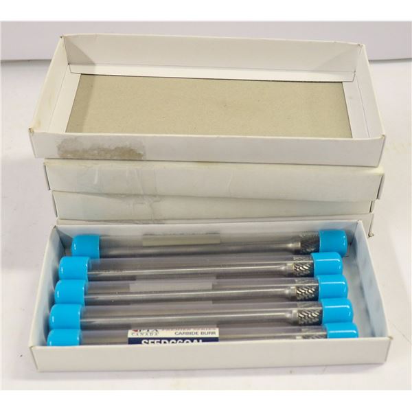 4 BOXES OF CARBIDE BURR SF5DC6OAL 5 BITS PER BOX