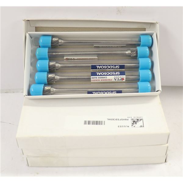 4 BOXES OF CARBIDE BURR SF5DC6OAL 5 BITS PER BOX