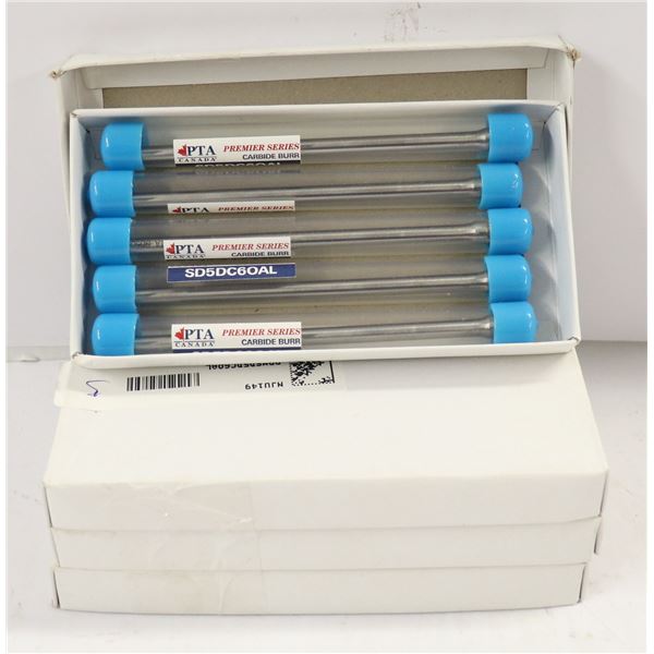 4 BOXES OF CARBIDE BURR SD5DC6OAL 5 BITS PER BOX