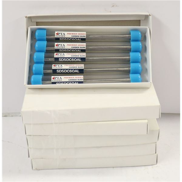 6 BOXES OF ASSORTED CARBIDE BURR BITS 5 BITS PER