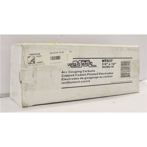 WELDMATE ARC GOUGING CARBONS 1/2" X 12"  QTY 50