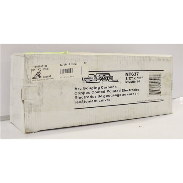 WELDMATE ARC GOUGING CARBONS 1/2" X 12"  QTY 50