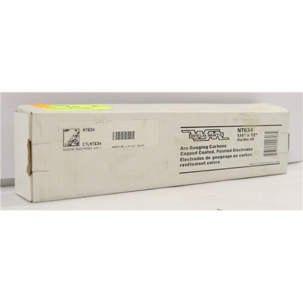 WELDMATE ARC GOUGING CARBONS 1/4" X 12" QTY 50