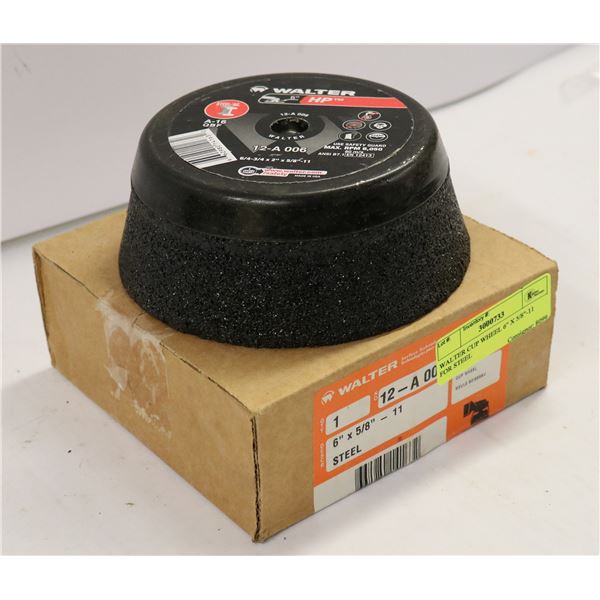 WALTER CUP WHEEL 6" X 5/8"-11 FOR STEEL