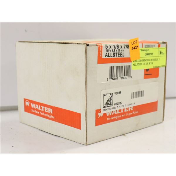 WALTER GRINDING WHEELS 5 ALLSTEEL 5 X 1/8 X 7/8