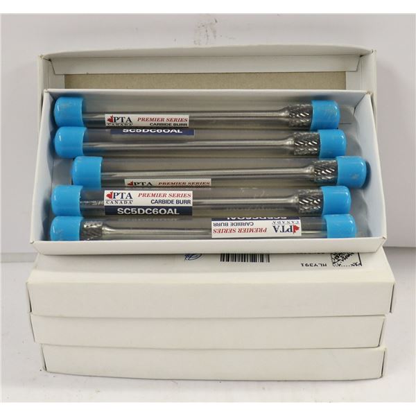 4 BOXES OF CARBIDE BURR BITS 5 PCS PER BOX