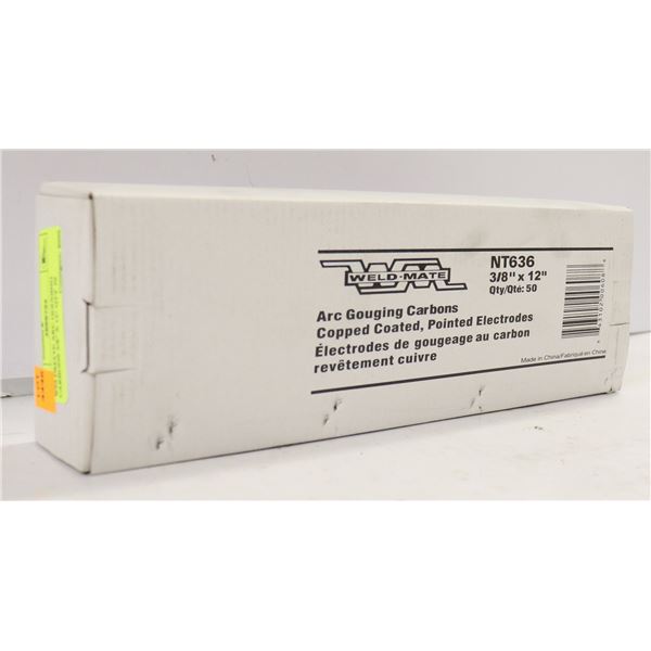 WELDMATE ARC GOUGING CARBONS 3/8" X 12" QTY 50