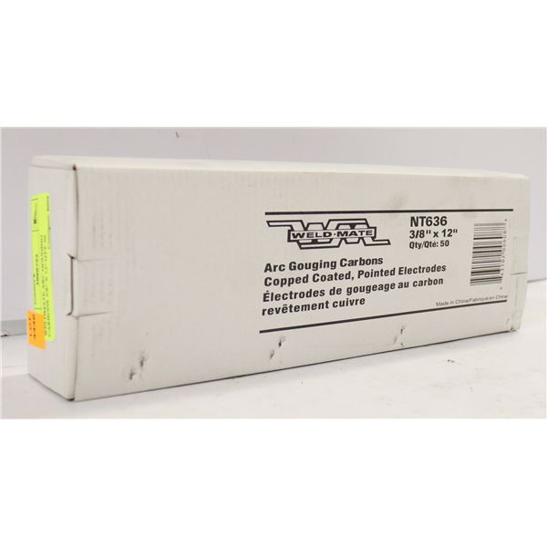 WELDMATE ARC GOUGING CARBONS 3/8" X 12" QTY 50