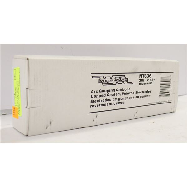 WELDMATE ARC GOUGING CARBONS 3/8" X 12" QTY 50