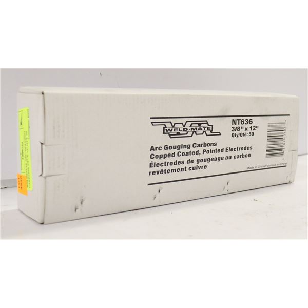 WELDMATE ARC GOUGING CARBONS 3/8" X 12" QTY 50