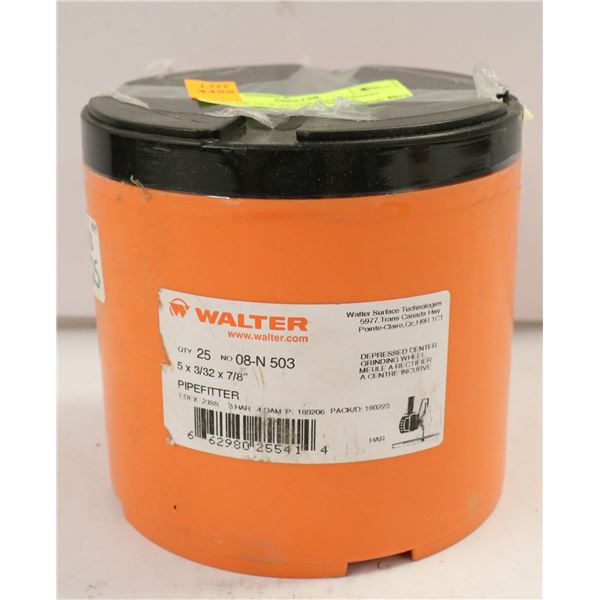 CASE OF 25 WALTER DEPRESSED CENTER GRINDING WHEELS