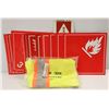 Image 1 : LOT OF ASSORTED FIRE SIGNS & HI VIS VEST SZ MED