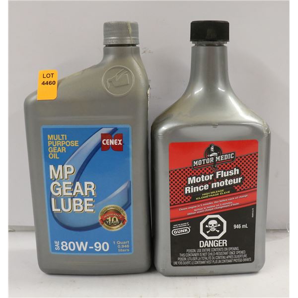 2 ASSORTED MOTOR FLUIDS INCLUDING MP GEAR LUBE