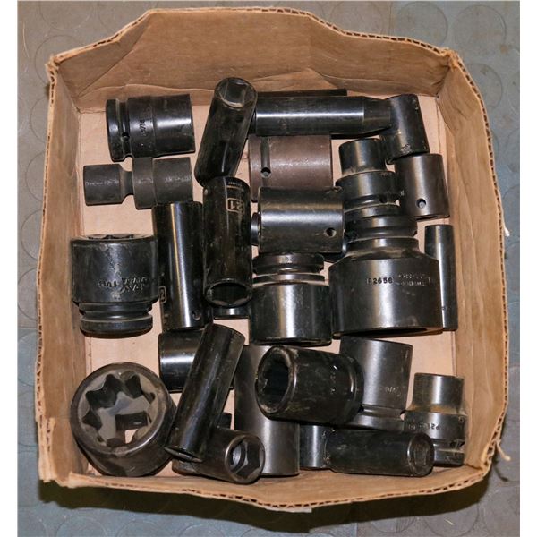 I BOX OF ASSORTED IMPACT SOCKETS