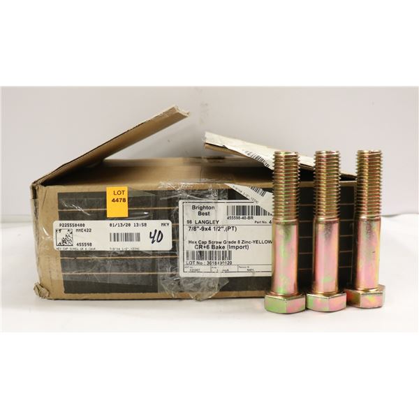BOX OF HEX CAP SCREWS 7/8-9X4-1/2