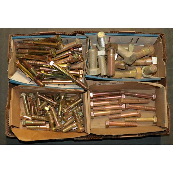 FLAT LOT OF ASSORTED INDUSTRIAL SCREWS/BOLTS