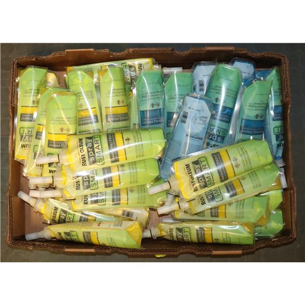 FLAT OF ASSORTED RUST-OLEUM MARKING PAINT