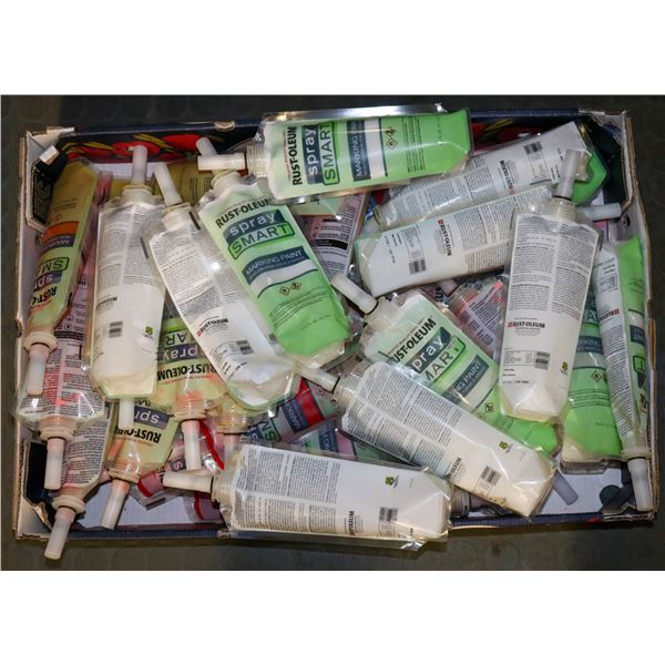 FLAT OF ASSORTED RUST-OLEUM MARKING PAINT