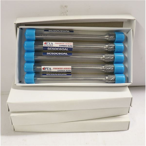 4 BOXES OF CARBIDE BURR BITS 5 PCS PER BOX