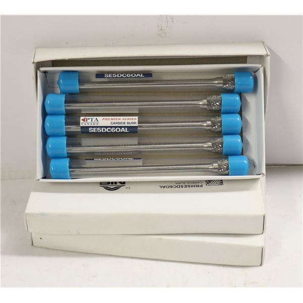 3 BOXES OF CARBIDE BURR BITS 5 PCS PER BOX