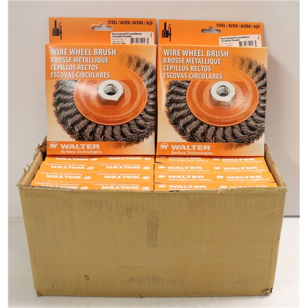 CASE OF 10 WALTER WIRE WHEEL BRUSHES 6"X3/8"X5/8"-